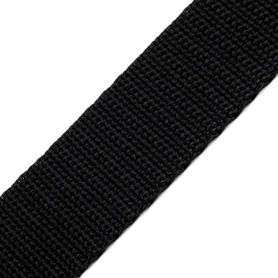 Produktbild von 50m Gurtband Ripsband, Polypropylen, 1,3mm stark, Wähle deine Größe und Farbe, Größe:40mm, Farbe:schwarz