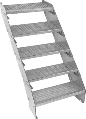 Produktbild von Verstellbare Fünfteilige Verzinkter Stahl Treppe – 600mm breit