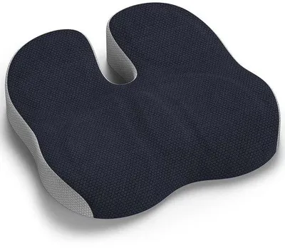 Immagine prodotto di Cuscino ergonomico ortopedico Unyqoos® a forma di U, 45 x 40 x 9 cm, realizzato in schiuma memory di alta qualità, rivestimento lavabile, antiscivolo – ideale per l'ufficio e l'auto