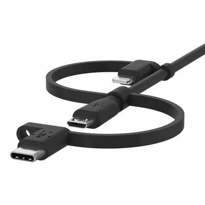Image de Belkin BOOST CHARGE Universal - Câble USB - Lightning / USB - USB (M) à micro-USB type B, Lightning, USB-C (M) - 1 m