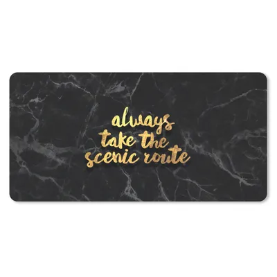 Produktbild von MuchoWow® Mauspad Mousepad Zitate - Sprichwörter - Gold - Marmor 60x30 cm - Mousepads - Maus Mat - Pad - Mausunterlage - Nachhaltig