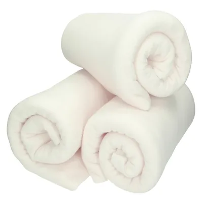 Produktbild von Betz 3 Stück Fleecedecke Kuscheldecke Wohndecke Größe 130 x 170 cm Qualität 180 g/m² Farbe - creme fleece 130x170cm