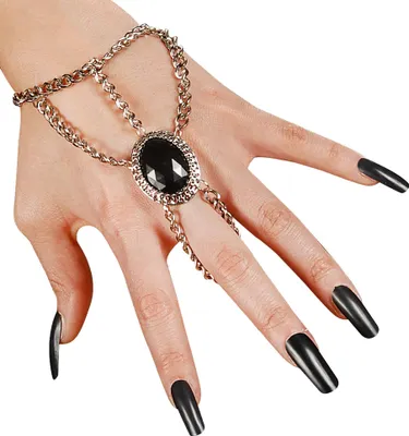 Image de Collier de poignet gothique avec pierre précieuse