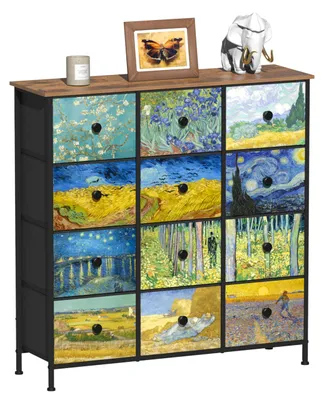 Immagine prodotto di Armadio contenitore con 12 cassetti, motivo Van Gogh