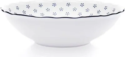 Produktbild von Salatschüssel, tschechisches Porzellan, Verona, 26 cm, blaue Valbella, G. Benedikt