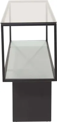 Zdjęcie produktu dla Maglehem regał z półka 35x130 cm szkło, czarny.