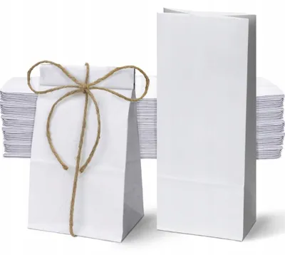 Produktbild von Allbag Blockbodenbeutel 10x7x26 cm Öko Papiertüten 50 Stück