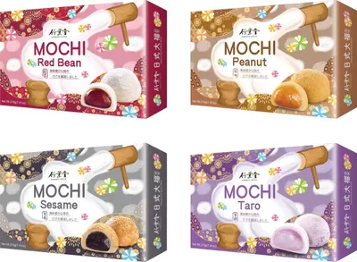 Produktbild von 4er Set MOCHI SELECTION von Bamboo House mit 4 verschiedenen Sorten Klebreiskuchen | 24 geschmackvolle Mochis
