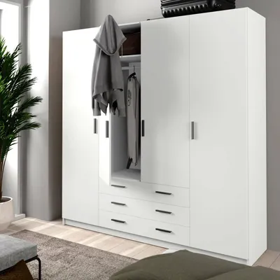 Image de Epipola - Grand Armoire, 196x200h cm Blanc, 9 Étagères