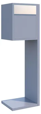 Produktbild von Standbriefkasten Hermes in Grau Metallic mit Edelstahlklappe