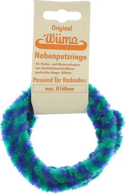 Produktbild von Nabenputzringe WÜMA Grün/Blau (Set 2x 56cm für Moped, Mokick)