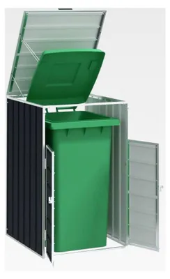 Produktbild von Mülltonnenbox für 1 Tonne Anthrazit 72x81x115 cm aus Stahl