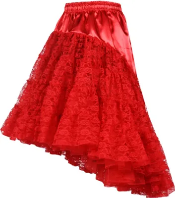 Produktbild von Petticoat mit Schleppe rot