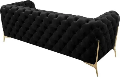 Obrázek produktu pro Design Chesterfield pohovka 2místná pohovka sametové čalounění textilní pohovky dvoumístné