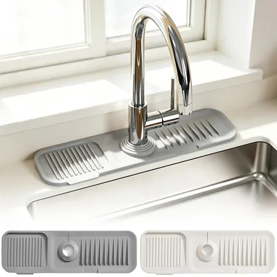 Spritzschutz Silikonmatte 2er-Set für Wasserhähne 3,5-6 cm