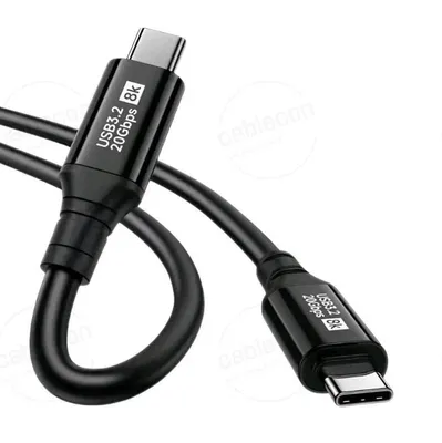 Produktbild von USB-C 3.2 Typ-C-C Kabel 5A PD 100W Laptop Handy Schnellladekabel Lade Datenkabel