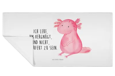 Produktbild von Mr. & Mrs. Panda Handtuch Axolotl Niedlich - Weiß - Geschenk, kleines, frottee, Freundin, Zufrieden, Lebensweisheit, Weisheit, gesichtshandtuch, Liebe, Frotteehandtuch
