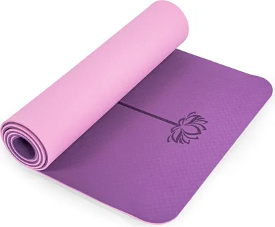 Obrázok produktu pre Yogamat Protišmyková gymnastická podložka TPE fitness podložka na jogu Cvičebná podložka s popruhom na prenášanie Športová podložka 183 cm x 61 cm x 0,6/0,8 cm
