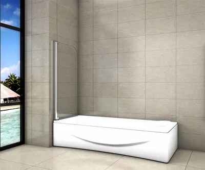 Produktbild von 80x140cm 8mm klare Drehwand auf Badewanne Badewannenaufsatz Duschabtrennung Duschwand