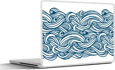 Produktbild von MuchoWow® Laptop Aufkleber Sticker Cover Muster - Wellen - Meer 36.5x27.5 cm - Laptop-Sticker
