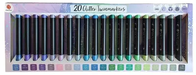 Produktbild von DecoTime Doppelte Glitzer-Marker 20 Stück Kreativ Set