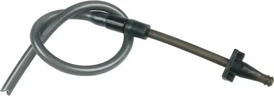A coiled gray hose with black connectors.