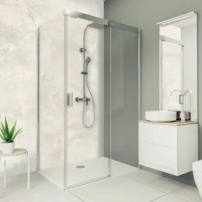 Produktbild von Duschrückwand BREUER Marmor beige Seidenmatt 255 x 150 cm 9482560000204