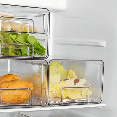 Obrázok produktu pre Organizér do chladničky, stohovateľné priehľadné úložné boxy