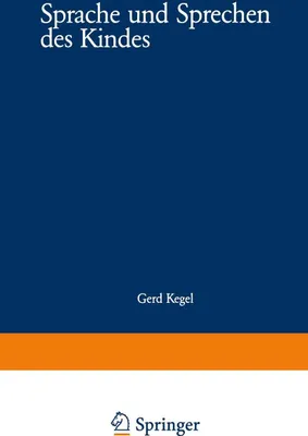 Produktbild von Sprache und Sprechen des Kindes
