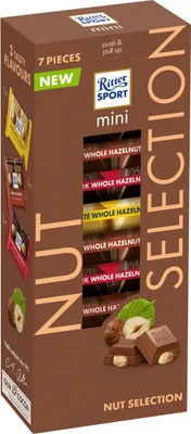 Produktbild von Ritter Sport - Mini -Nuss -Auswahlturm 7x16.67gr | Blasen Sie eine 116 Gramm