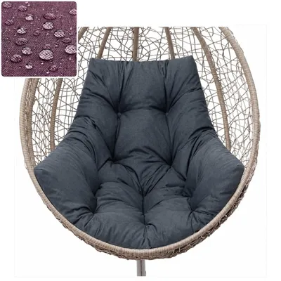 Produktbild von Gartenkissen "GEORGE" – 120×100×8 cm, für Hängesessel & Nestschaukel – wasserfest, UV-beständig | PillowPrim