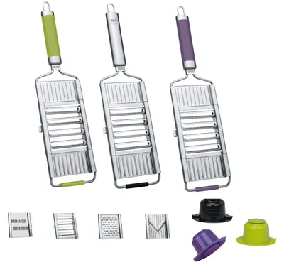 Produktbild von Multihobel Multi-Slicer mit 4 Einsätzen (Farbe: Edelstahl)