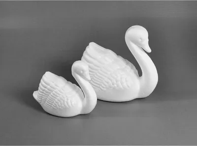 Produktbild von Styropor  Schwan 8x12cm weiß basteln bemalen Pailletten kleben