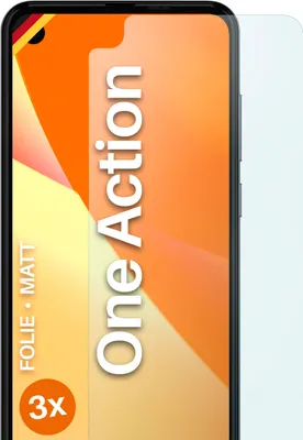Produktbild von moex® 3x Schutzfolie kompatibel mit Motorola One Action - Displayschutzfolie Anti Reflex Folie, Matt
