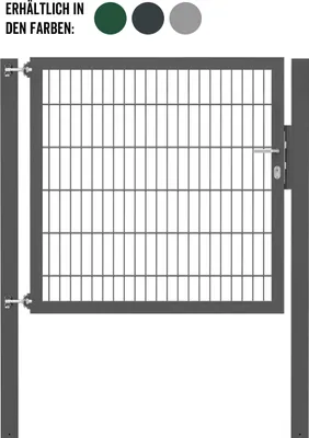Produktbild von Alberts Einzeltor Flexo Plus mit Zubehör, zum Einbetonieren, anthrazit, Breite 200 cm, Höhe 120 cm, Pfostenstärke 100 x 100 mm