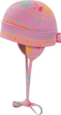 Immagine prodotto di Cappello da bambina Döll in maglia rosa con motivi floreali