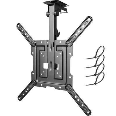 Produktbild von TV Deckenhalterung für 23–55 Zoll Fernseher, klappbar, schwenkbar und höhenverstellbar, für gerade und schräge Decken, VESA bis 400x400 mm, bis 20 kg