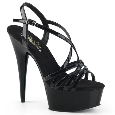 Produktbild von DELIGHT-613 Damen Sandale von Pleaser, Schwarz , EU 36, US 6
