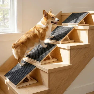 Produktbild von Hundestufen, Set mit 4 Stück, verstellbare Hundetreppe