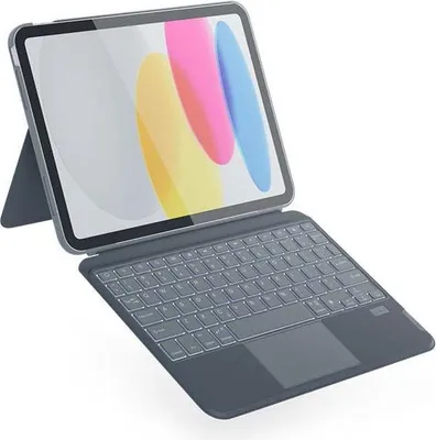 Zdjęcie produktu dla Podświetlana klawiatura Epico do iPada 10,2" - SK/szara (A00)