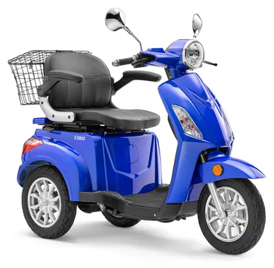 Produktbild von Elektroroller LuXXon E3800 - Elektro Dreirad / Seniorenmobil mit 800 Watt, max. 20 km/h, Reichweite bis zu 65 km, blau