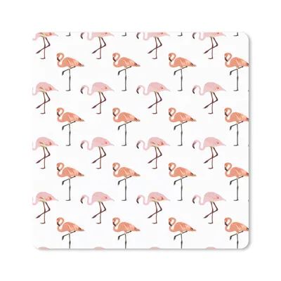 Produktbild von MuchoWow® Mauspad Mousepad Flamingo - Muster - Rosa 30x30 cm - Mousepads - Maus Mat - Pad - Mausunterlage - Gaming