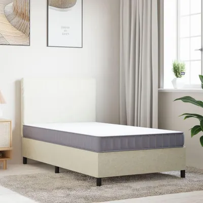 Zdjęcie produktu dla VidaXL 373021, Pojedynczy/duży rozmiar, High density foam mattress, Miękki, Szary, Biały, Dorośli, Poliester