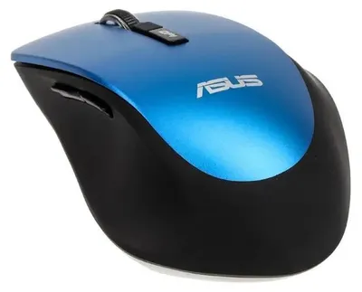 Zdjęcie produktu dla ASUS WT425, Po prawej stronie, Optyczny, RF Wireless, 1600 DPI, Czarny, Niebieski