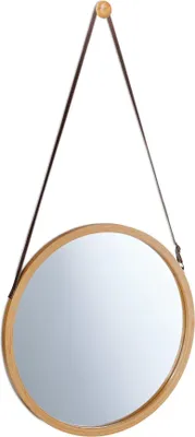 Obrázok produktu pre Okrúhle závesné zrkadlo s bambusovým rámom