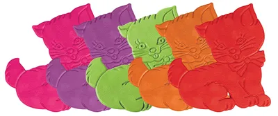 Produktbild von MSV Duschmatte Badematte Badewanneneinlage Anti Rutsch Pads Katze - 5 Stück - an