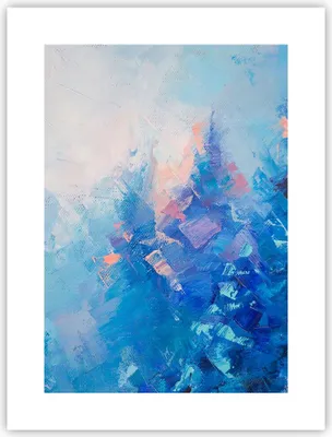 Produktbild von Poster - Poster ohne Rahmen - Abstraktion blau gemalt - 30x40 cm - Wand Bild - Wanddeko - Wandbilder - Kunstposter - Wandposter - Bilder - Kunstdruck - Wanddekoration - Wandbild - P2XPA30x40-4570