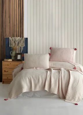 Produktbild von L'Essentiel Linge de Maison, Hermes - Tile Red, Fliese Rot, Doppeltes Piqué-Set, 100% BAUMWOLLE, 240 x 260 cm