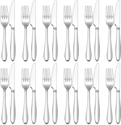 Produktbild von Joyfair Edelstahl Steakbesteck Set für 12 Personen 24-teilig