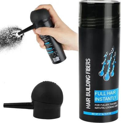 Image de Fibers pour la reconstruction capillaire, kératine naturelle, 28 g, pour des cheveux plus épais, pour hommes et femmes